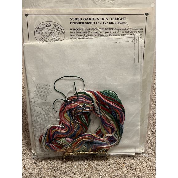 From the Heart Gardener's Delight Cross Stitch DIMENSIONS #53030 Open Box - Picture 4 of 6